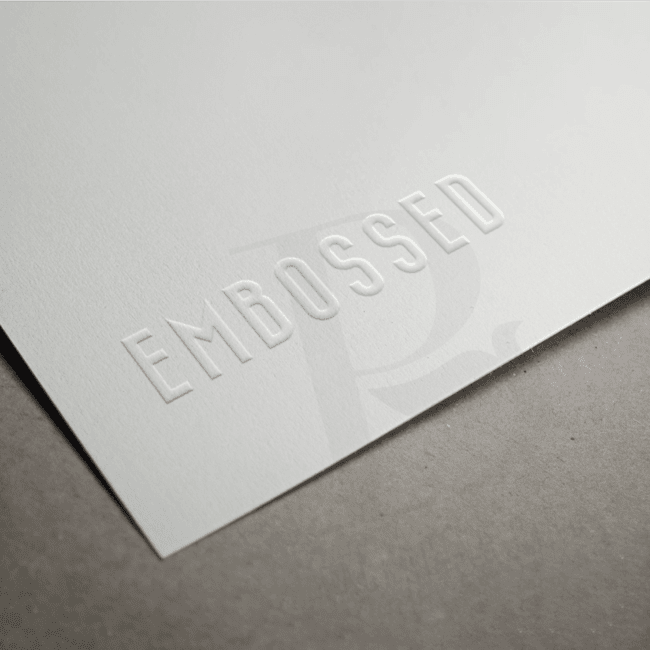 Custom embossing