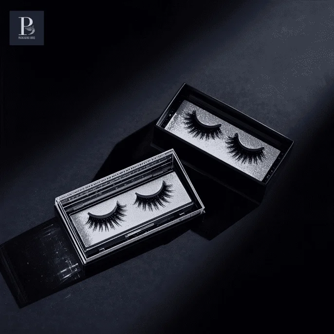 Branded eyelash packaging box with custom logo