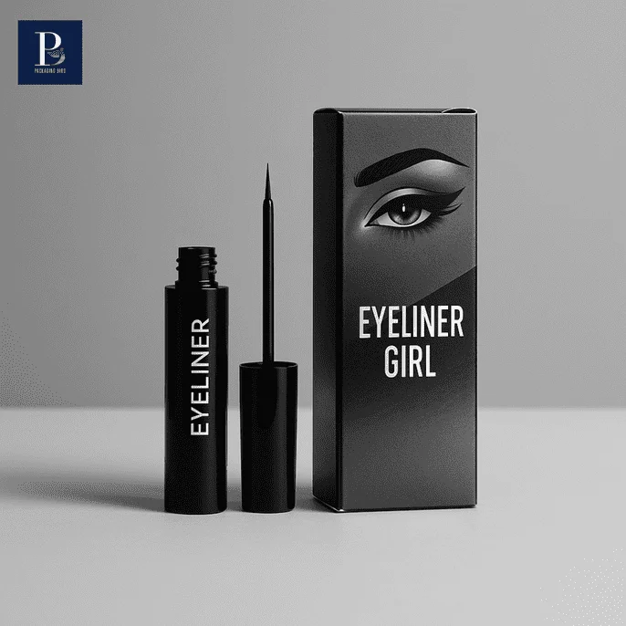 Eyeliner packaging with protective custom cosmetic boxes