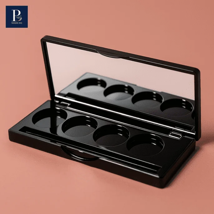 Eyeshadow palette packaging with custom design