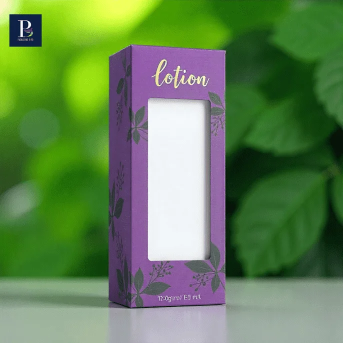 Custom lotion boxes with branded logo and design