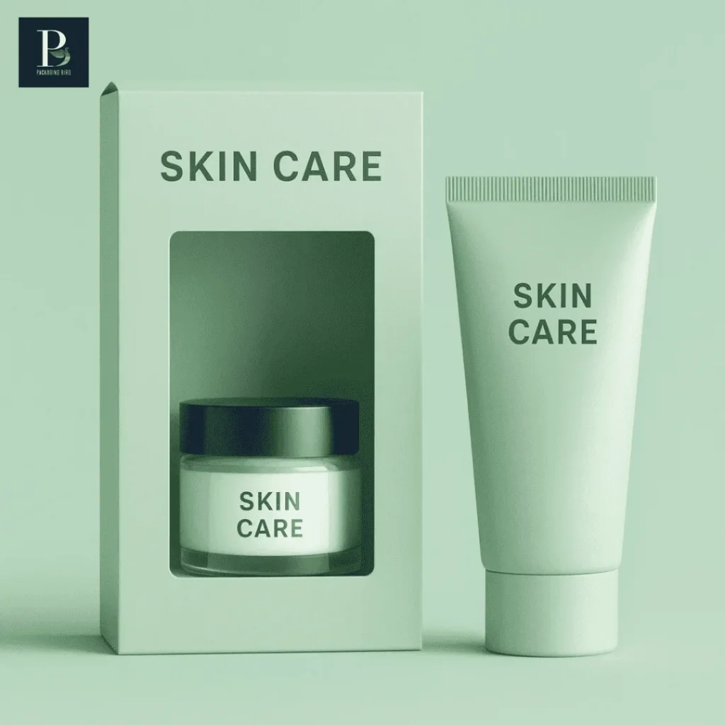 Skincare packaging boxes with custom designs and logo