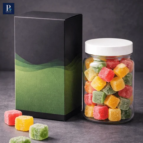 Premium custom printed CBD gummies box with high-quality