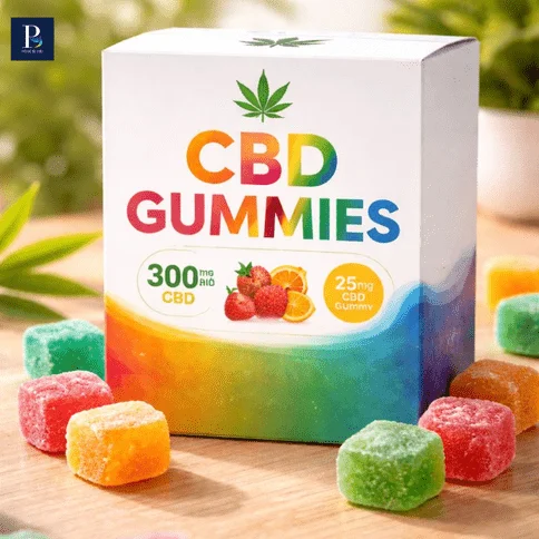 Custom CBD gummies boxes with branded packaging designs
