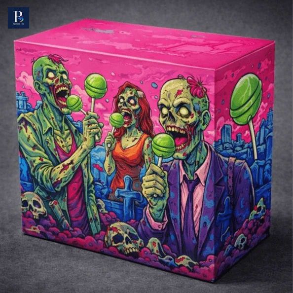 Custom CBD lollipop boxes with branded packaging design