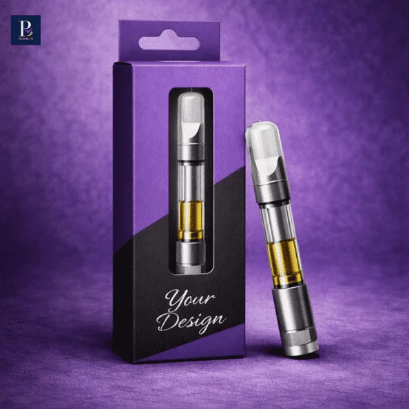 Vape cartridge box showcasing premium packaging for cartridges